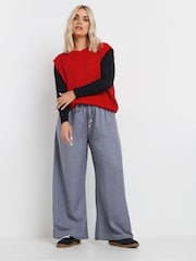 Yours Curve Red Cropped Cable Vest - Image 2 of 5