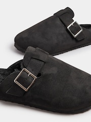 Yours Curve Black Extra Wide Fit Faux Fur Lined Clogs - Image 4 of 5