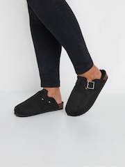 Yours Curve Black Extra Wide Fit Faux Fur Lined Clogs - Image 5 of 5