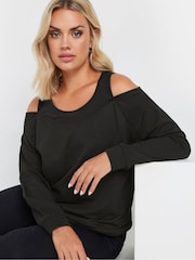 Yours Curve Black 2 In 1 Bardot 100% Cotton T-Shirt - Image 4 of 4