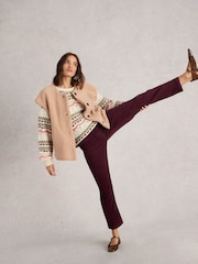 White Stuff Purple Brooke Straight Cord Trousers - Image 3 of 6
