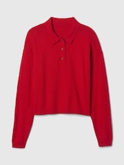 Gap Red CashSoft Polo Jumper - Image 4 of 4