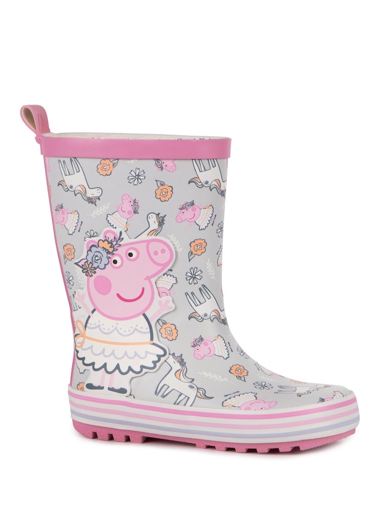 Totes Pink Ballerina Childrens Peppa Pig Wellies - Image 2 of 5
