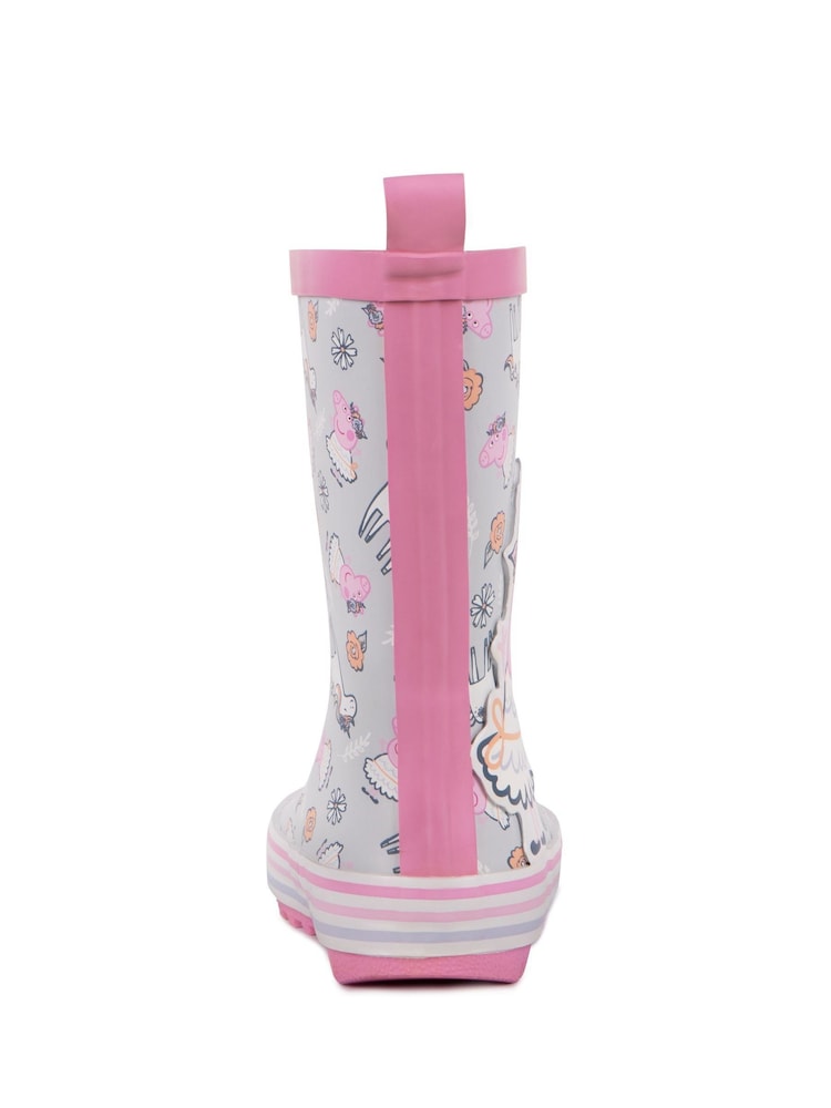Totes Pink Ballerina Childrens Peppa Pig Wellies - Image 4 of 5
