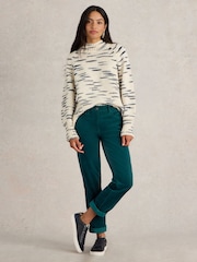 White Stuff Green Brooke Straight Cord Trousers - Image 1 of 5