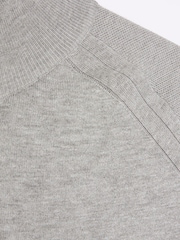 River Island Grey Slim Fit Viscose Quarter Zip Jumper - Image 4 of 4