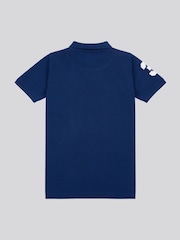U.S. Polo Assn. Coral Blue Boys 100% Cotton Player 3 Polo Shirt - Image 7 of 9