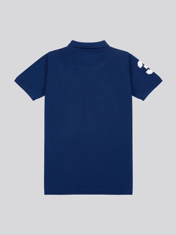 U.S. Polo Assn. Coral Blue Boys 100% Cotton Player 3 Polo Shirt - Image 7 of 9