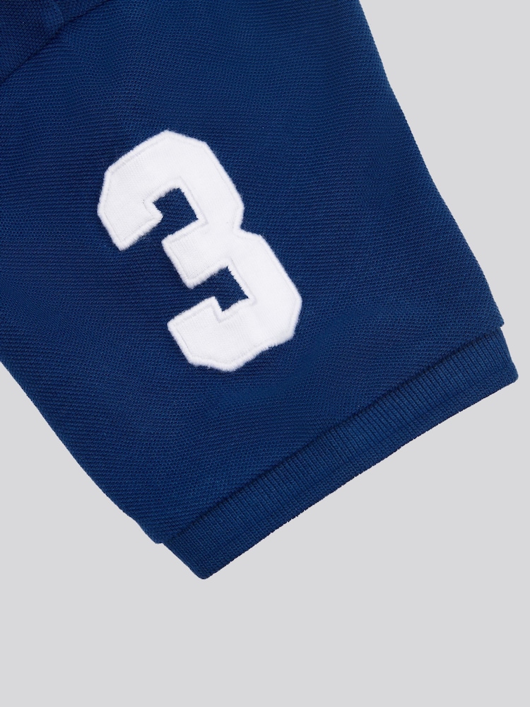 U.S. Polo Assn. Coral Blue Boys 100% Cotton Player 3 Polo Shirt - Image 8 of 9