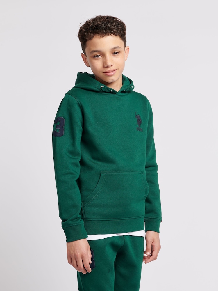 U.S. Polo Assn. Green Boys Player 3 Hoodie - Image 1 of 11