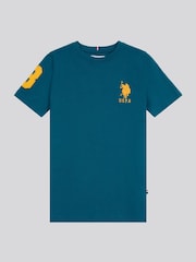 U.S. Polo Assn. Sky Blue Boys Player 100% Cotton 3 T-Shirt - Image 5 of 8