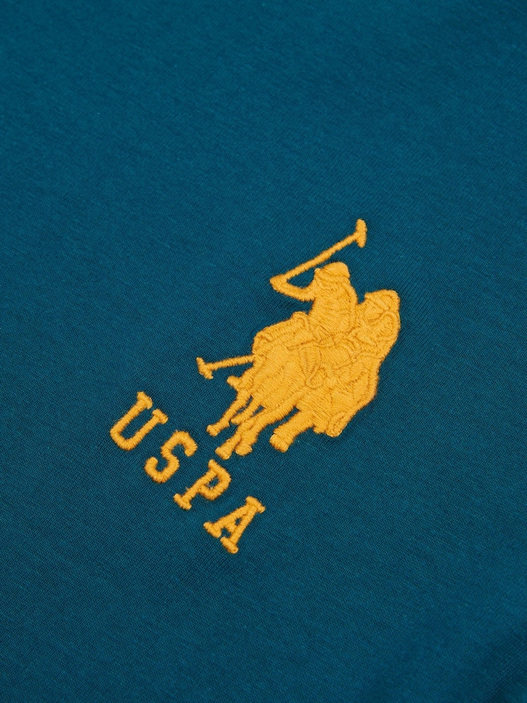 U.S. Polo Assn. Sky Blue Boys Player 100% Cotton 3 T-Shirt - Image 8 of 8
