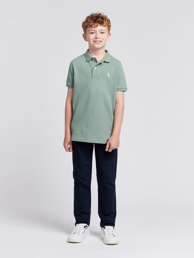 U.S. Polo Assn. Green Light Double Horsemen Polo Shirt - Image 3 of 8