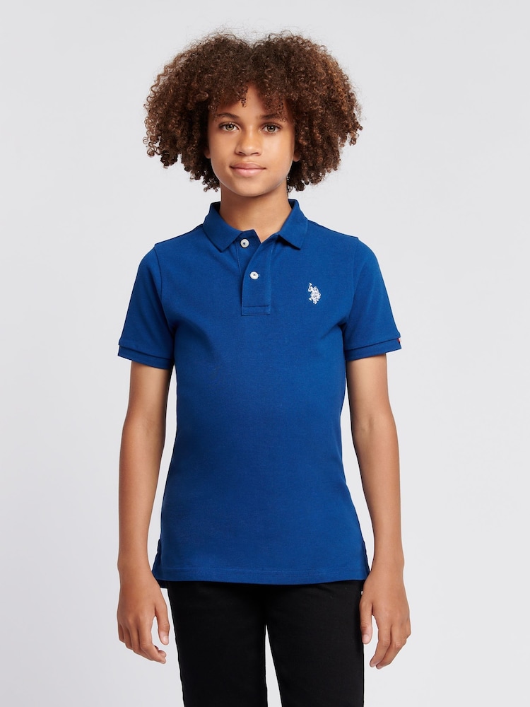 U.S. Polo Assn. Navy Blue Double Horsemen Polo Shirt - Image 1 of 7 U.S. Polo Assn. Navy Blue Double Horsemen Polo Shirt - Image 1 of 7