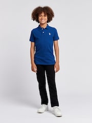 U.S. Polo Assn. Navy Blue Boys Double Horsemen 100% Cotton Polo Shirt - Image 3 of 7