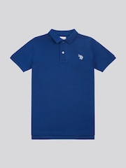 U.S. Polo Assn. Navy Blue Boys Double Horsemen 100% Cotton Polo Shirt - Image 5 of 7