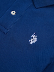 U.S. Polo Assn. Navy Blue Boys Double Horsemen 100% Cotton Polo Shirt - Image 7 of 7