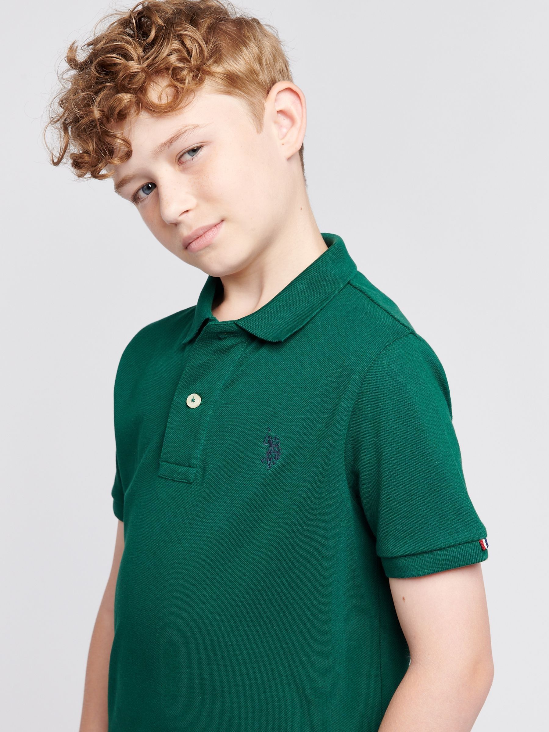 Buy U.S. Polo Assn. Green Ground Double Horsemen Polo Shirt