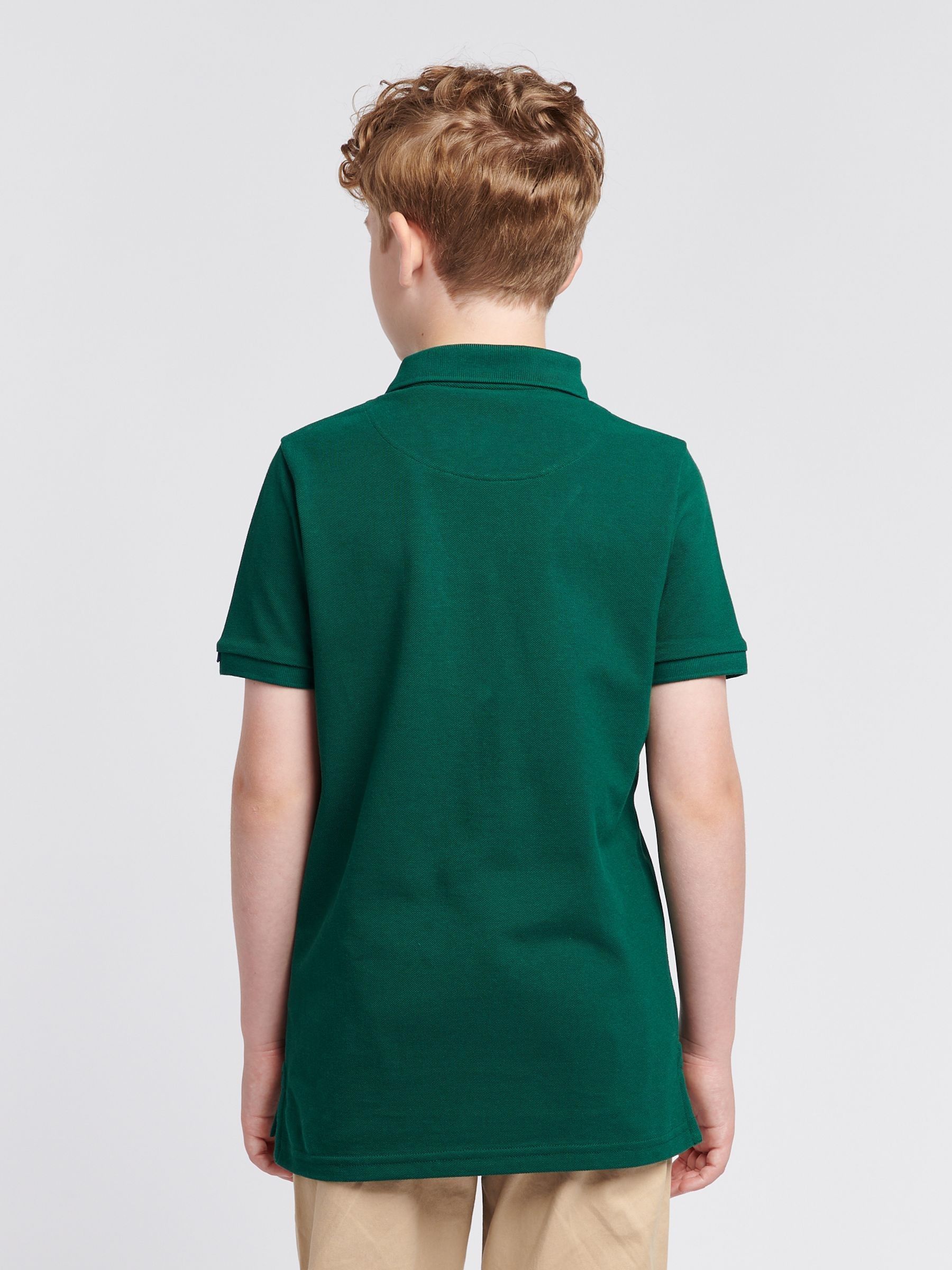 Buy U.S. Polo Assn. Green Ground Boys Double Horsemen Pique