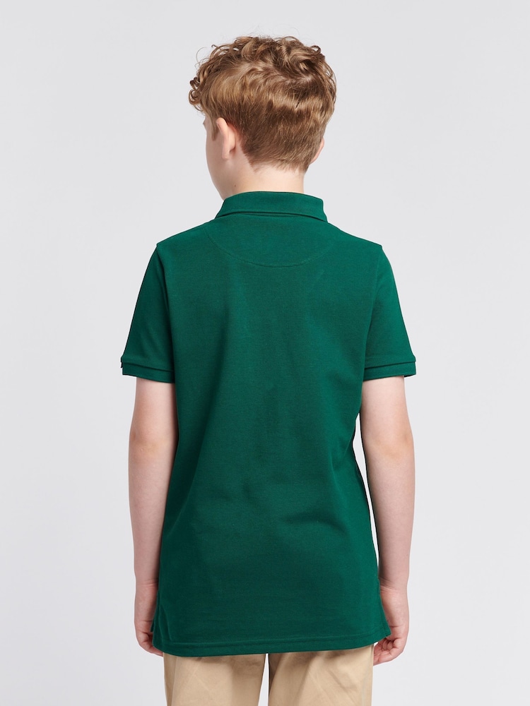 U.S. Polo Assn. Green Ground Double Horsemen Polo Shirt - Image 4 of 7