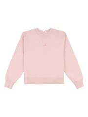 من U.S. Polo Assn. سويت شيرت نسائي كبير وردي بتصميم خيّال مزدوج - صورة 6 من 7