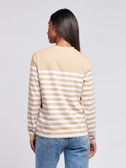 U.S. Polo Assn. Camiseta de algodón 100 % y manga larga a rayas para mujer - Imagen 4 de 4