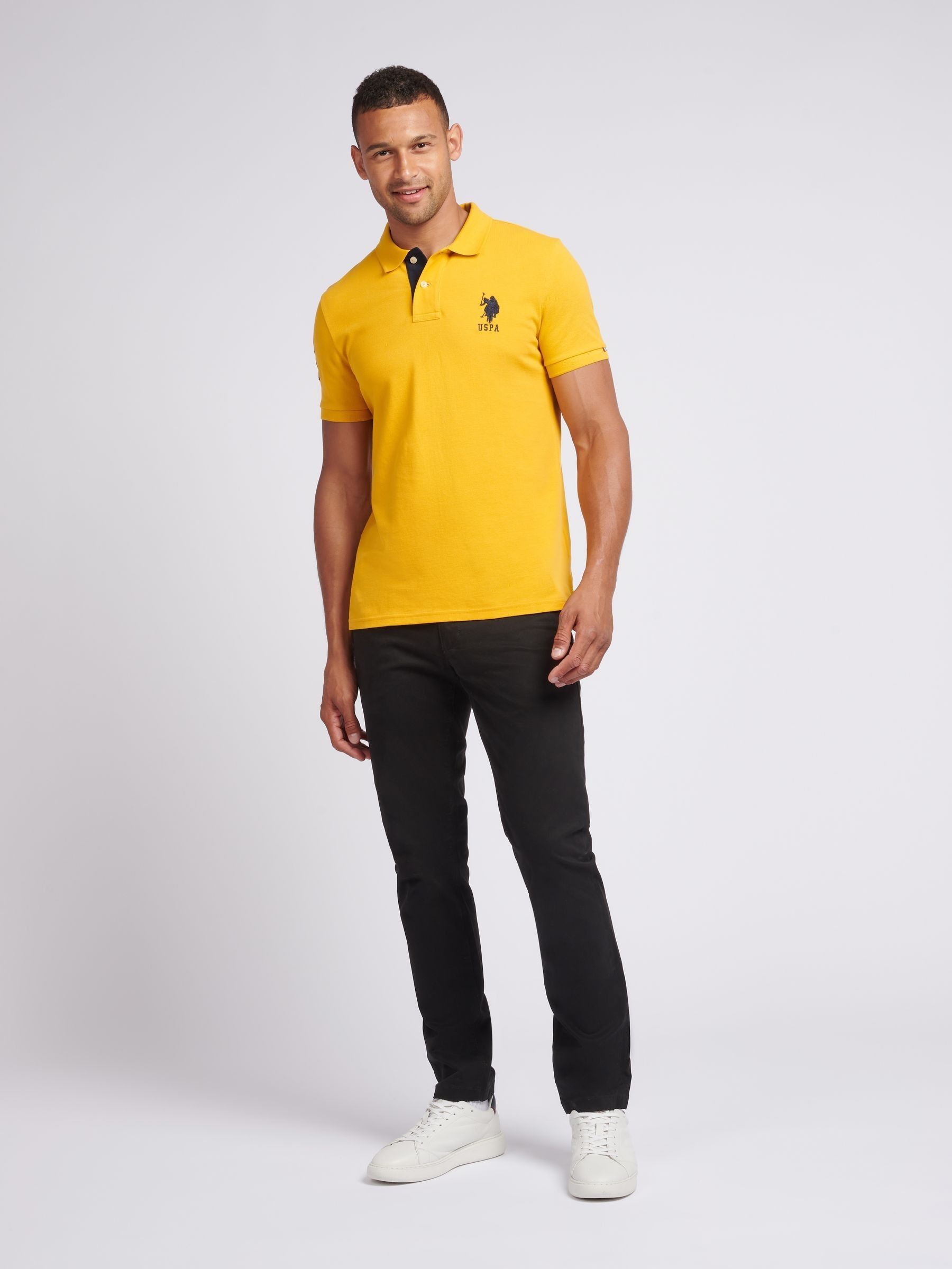 当店だけの限定モデル Polo U.S. Buy Assn. 3 Player Mens Fit Regular Chrome Yellow メンズウェア