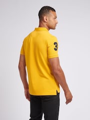 أصفر كروم - U.S. Polo Assn. Regular Fit Mens Player 3 Pique 100% Cotton Polo Shirt - صورة 4 من 9