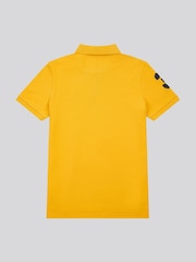 أصفر كروم - U.S. Polo Assn. Regular Fit Mens Player 3 Pique 100% Cotton Polo Shirt - صورة 6 من 9