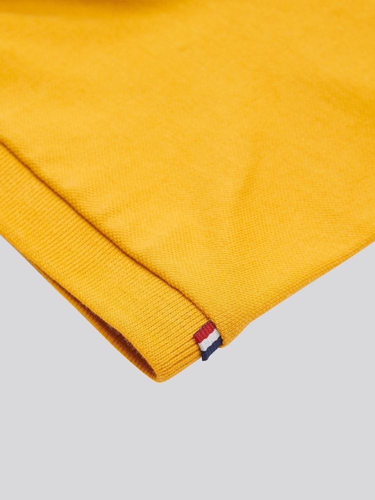 U.S. Polo Assn. Yellow Chrome Regular Fit Mens Player 3 Pique 100% Cotton Polo Shirt - Image 8 of 9