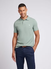 U.S. Polo Assn. Mint Green Regular Fit Pique 100% Cotton Polo Shirt - Image 1 of 6