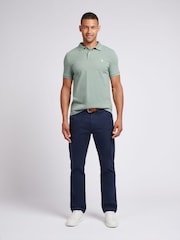 U.S. Polo Assn. Mint Green Regular Fit Pique 100% Cotton Polo Shirt - Image 3 of 6