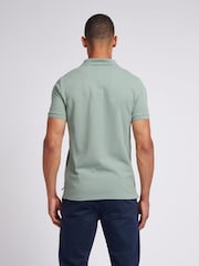 U.S. Polo Assn. Mint Green Regular Fit Pique 100% Cotton Polo Shirt - Image 4 of 6