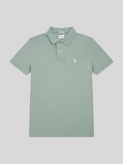 U.S. Polo Assn. Mint Green Regular Fit Pique 100% Cotton Polo Shirt - Image 5 of 6