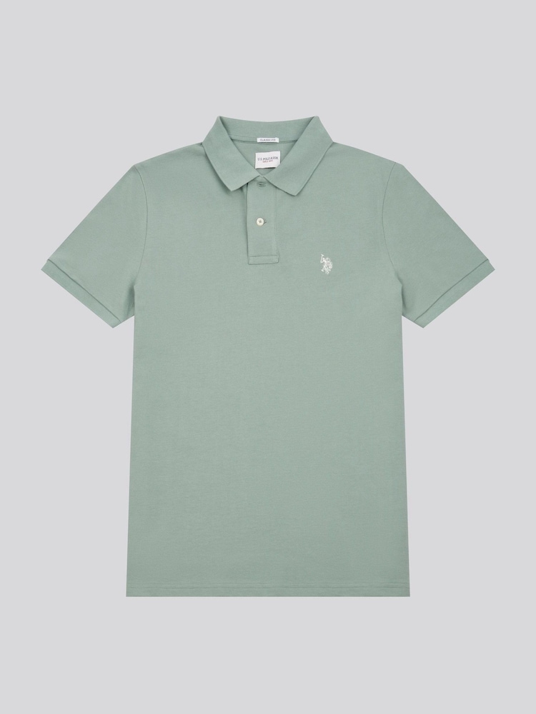 U.S. Polo Assn. Mint Green Regular Fit Pique 100% Cotton Polo Shirt - Image 5 of 6