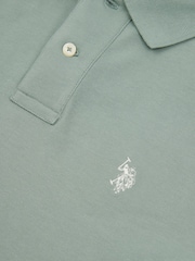 U.S. Polo Assn. Mint Green Regular Fit Pique 100% Cotton Polo Shirt - Image 6 of 6