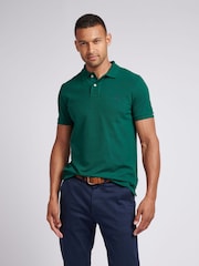 U.S. Polo Assn. Dark Green Regular Fit Pique 100% Cotton Polo Shirt - Image 1 of 8