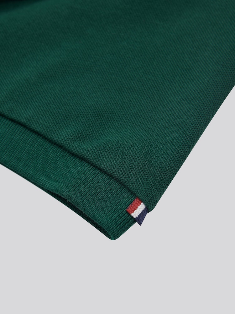 U.S. Polo Assn. Dark Green Regular Fit Pique 100% Cotton Polo Shirt - Image 8 of 8