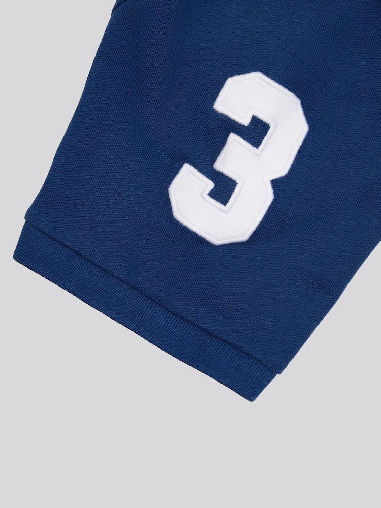 U.S. Polo Assn. Cobalt Blue Regular Fit Mens Player 3 Pique 100% Cotton Polo Shirt - Image 8 of 8