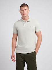 U.S. Polo Assn. Light Natural Regular Fit Pique 100% Cotton Polo Shirt - Image 1 of 6