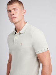 U.S. Polo Assn. Light Natural Regular Fit Pique 100% Cotton Polo Shirt - Image 2 of 6