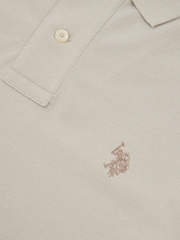 U.S. Polo Assn. Light Natural Regular Fit Pique 100% Cotton Polo Shirt - Image 6 of 6