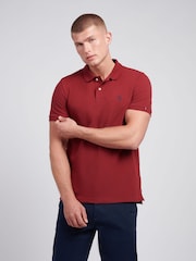 الأحمر الرائع - قميص بولو منسوج من القطن 100%، تلبيس قياسي من U.S. Polo Assn. - صورة 5 من 5