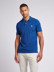U.S. Polo Assn. Lapis Blue Regular Fit Pique 100% Cotton Polo Shirt - Image 1 of 7
