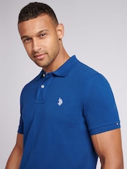 U.S. Polo Assn. Lapis Blue Regular Fit Pique 100% Cotton Polo Shirt - Image 2 of 7