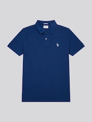 U.S. Polo Assn. Lapis Blue Regular Fit Pique 100% Cotton Polo Shirt - Image 5 of 7