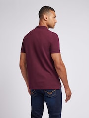 U.S. Polo Assn. Brown Red Regular Fit Pique 100% Cotton Polo Shirt - Image 4 of 8