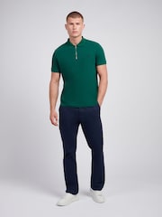 U.S. Polo Assn U.S. Polo Assn Mens Regular Fit Green Texture Polo Shirt - Imagen 3 de 6