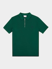U.S. Polo Assn U.S. Polo Assn Mens Regular Fit Green Texture Polo Shirt - Imagen 5 de 6