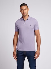 U.S. Polo Assn. Indigo Purple Regular Fit Pique 100% Cotton Polo Shirt - Image 1 of 7